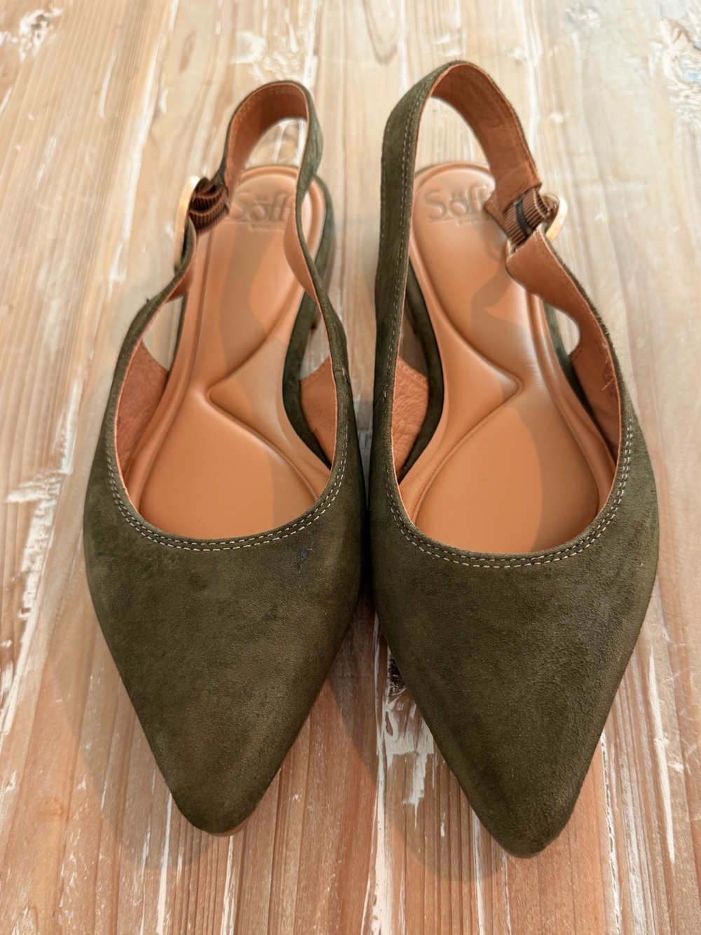 Sofft Marcella Slingback Pointed Toe Flats (Size 8.5 M)